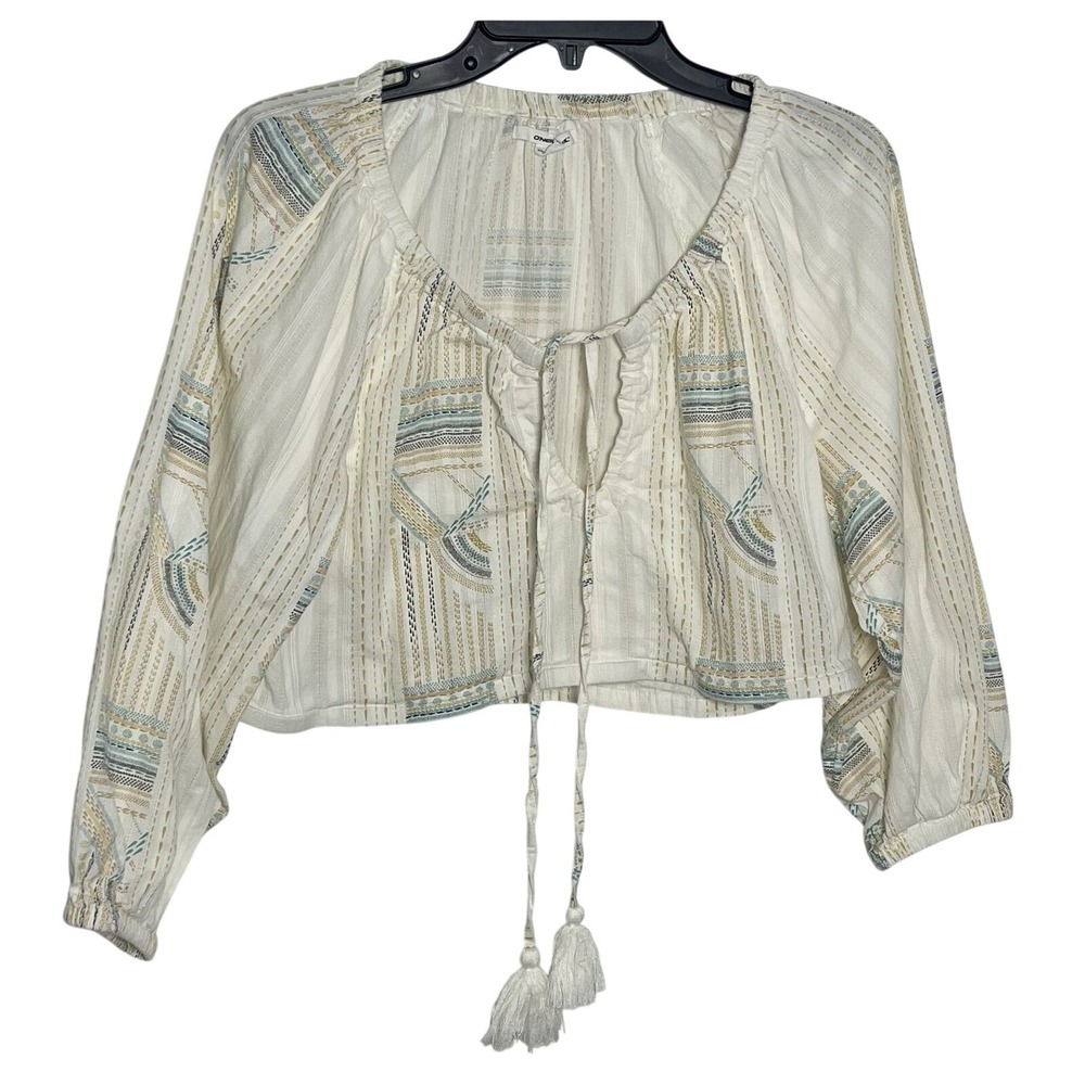 O'Neill Boho Tassel Tie Crop Top M